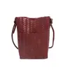 Bolsa de mão tecida com padrão retrô de alta qualidade para mulheres, fofa, nova moda, para o dia a dia, de ombro, transversal, pequena e adorável, bolsa para celular