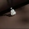 Colgante de Buda de la Risa de Plata Pura 999, Diseño Sólido, Cadena para Clavícula de Estilo Chino de Nicho, Nuevo Collar de Plata Pura Estilo Chino