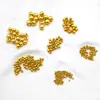 Cuentas Tradicionales Arena-Oro que Conservan el Color con Superficie Mate, Cuentas Espaciadoras Sólidas Arenadas, Cuentas Redondas para Manualidades de Cuentas Hechas a Mano, Cuentas de la Fortuna D151