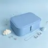 Caja de embalaje para joyería de cuero PU de fábrica, caja de regalo de accesorio de alta gama, caja de joyería hecha a medida para coleteros, anillos y pulseras