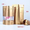 Bolsas Auto-Sellantes Gruesas de Aluminio Coloreado con Ventana para Café, Té, Snacks, Cebo de Pesca y Empaque con Cierre de Pie