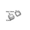 Colgante de Acero Inoxidable Rectangular Ovalado en Forma de Corazón para Collar Personalizado de Moda DIY Accesorios para Pendientes Transfronterizo
