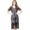 Nuevo Producto 2026 Vestido Gatsby de los Años 20 Falda de Lentejuelas y Flecos Vestido de Noche Retro para Fiesta Disfraz de Performance