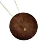 Moda Europeia e Americana Retrô Colar de Aço Inoxidável Ouro 18K Turquesa Azul Estrela de Oito Pontas Colar de Corrente Colar Popular Feminino