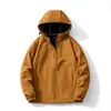 Jaqueta Soft Shell Niaojia masculina com forro de fleece espessado para montanhismo ao ar livre, à prova de vento, à prova d'água, esportiva casual com capuz, moda