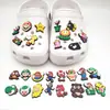 Juego Clásico Mario Zapatos con Agujeros Accesorios Hebilla de Zapato de Pegamento Suave de PVC Zapatos DIY Flor de Zapato Accesorios para Zapatos de Jardín Decorativos