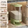 Balde de Arroz à Prova de Insetos à Prova de Umidade Selado Recipiente de Arroz Caixa de Armazenamento Doméstica para Arroz e Farinha Recipiente de Armazenamento de Grãos Caixa de Arroz de Grau Alimentício