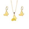 CDD Amazon nuevo collar de mariposa de dos piezas para mujer europeo y americano simple color mariposa suministro directo de fábrica