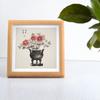 Nova Pintura de Gato Caqui Estilo Chinês com Moldura Decorativa 3D Vazada "Caquis da Boa Sorte" Simboliza Beleza para a Sala de Estar e o Escritório