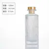 Adornos de Vidrio al por Mayor, Botellas de Fragancia de Ratán, Estilo Sencillo, Transparente, Botellas Artísticas con Relieve para Aromaterapia, Difusor sin Llama