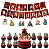 Suministros de Vajilla Temática de Stranger Things para Fiesta de Cumpleaños Transfronteriza y Pancarta de Decoración para Primer Cumpleaños