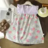 Verão Novo Roupa Infantil Atacado Colorido Patchwork Floral Manga Bufante Vestido de Menina Vestido Infantil Vestido de Princesa