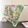 Lenço Quadrado Shawl de Seda Sintética Estampado Vibrante de Verão Versátil Lenço de Pescoço de Alta Qualidade Lenço de Cabeça Lenço de Seda Lenço para Mulheres
