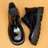 Botas de Cuero Genuino de Alta Gama para Hombre, Suela Gruesa, que Aumentan la Altura, Versátiles, de Moda, Botas Grandes de Piel de Vacuno de Primera Capa, Botas tipo Martin de Estilo Británico