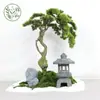 Celebridade da Internet Pin de Boas-Vindas Artificial Personalizado Grande para Paisagismo Interno e Externo Ornamentos Decorativos Atacado Podocarpus Árvore Artificial