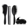 Peine de Pulpo Famoso de Internet Set de Plástico Peine Masajeador Hueco para el Cabello Peine de Dientes Anchos Cepillo para el Cabello de Silicona Estilo Peinado