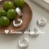 Joia Nicho Estilo Ins Coreano Anel Liso Escovado de Prata Esterlina S925 Anel Empilhável Versátil Minimalista de Alto Padrão