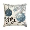 Funda de almohada navideña nueva más vendida en Amazon transfronteriza, funda de almohada de árbol de Navidad, hecha de lino, directo del fabricante