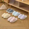 Chinelos Simples de Algodão Femininos Inverno Novo Estilo Internos Casa Quentes Confortáveis Chinelos Masculinos Outono Inverno
