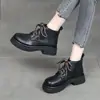 Botines tipo Martin para mujer, estilo coreano, forrados de felpa, suela gruesa, nueva colección otoño/invierno 2026, suela suave, estilo británico, corte bajo, cálidos y cortos