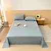 Sábanas Gruesas Cepilladas de Algodón Puro 100% Algodón Puro Color Doble Dormitorio Estudiante Funda de Almohada Juego de Tres Piezas Fábrica de Origen