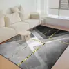 Tapete Simples de Veludo Cristal para Mesa de Centro para Uso Doméstico, Carpete Moderno para Sala de Estar, Sensação de Luxo Leve de Alta Qualidade, Tapete de Quarto ao Lado da Cama com Design Linear