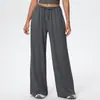 Pantalones Anchos de Pierna con Cordón Transpirables Europeos y Americanos Transfronterizos Ropa Deportiva de Yoga con Tirantes de Moda y Mangas Largas