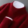 Amazon Suéter de Lana 100% Pura Engrosado de Doble Capa para Hombre, Cuello Semi-Alto, Suave, Pegajoso, Holgado, Suéter de Punto como Capa Base