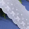 Patrón de Lazo Decoración de Encaje Soluble en Agua Goma para el Cabello Joyería Encaje de Algodón Puro Accesorios de Encaje 7cm de Ancho Blanco