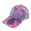Chapéu transfronteiriço personalizado tie-dyed cor beisebol boné novo versátil gradiente pico pico homens e mulheres à prova de sol chapéu impresso completo