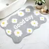 Alfombra de baño absorbente antideslizante de cachemira sintética simple para uso doméstico, resistente a la suciedad, resistente al desgaste, fácil de mantener, felpudo, alfombrilla de inodoro