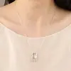 En Stock Bolsita de la Fortuna Estilo Ins Colgante a Cuadros Collar Plateado Cobre Cadena para Clavícula de Diseñador Original de Nicho para Mujeres