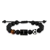 Comércio Exterior Europeu e Americano Pulseira de Contas Bola de Futebol Fosca 26 Letras Nova Moda Tendência Estilo Esportivo Personalizado Pulseira Trançada
