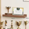 Estante de exhibición de pared de honor, estante recto de montaje en pared, estante de empresa para exhibir trofeos, certificados, medallas, estante de almacenamiento de montaje en pared