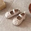 Zapatos de Princesa con Lazo para Niñas 2026 Nuevo Estilo Primavera/Otoño Moda Infantil Versátiles Mary Janes Zapatos Pequeños de Cuero Suela Suave Zapatos de Una Sola Pieza