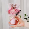 Nuevo Mini Ramo de Girasoles con Gypsophila, Flores Secas, Girasoles, Claveles, Rosas de Jabón, Caja de Regalo para el Día del Maestro