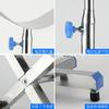 Soporte de pie médico de acero inoxidable con lavabo con placa curva, soporte de cambio de apósito de limpieza telescópico de hospital engrosado, soporte de mano con trípode