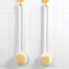 Cepillo de Baño Raspador Herramienta Cerdas Suaves Mango Largo Cepillo para Ducha Raspador de Espalda Raspador de Barro Toalla Exfoliante Corporal