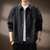 Jaqueta de Lapela Pesada para Homens de Marca Japonesa de Moda Retro de Ponta, Novo Estilo de Outono, Patchwork de Caimento Solto, Peça de Roupa Externa Versátil para o Dia a Dia