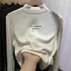 Blusa Plush Quente Infantil Outono Inverno 2026 Estilo Coreano Estampada Média e Grande Crianças Camada Base Tendência