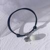 Pulseras Luminosas de Piedra Retro Transfronterizas Europeas y Americanas para Parejas, un Par de Pulseras Tejidas Estilo Coreano para Hombres y Mujeres, Joyería de Cuerda Negra