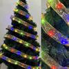 Decoraciones Navideñas 10m20m Cinta de Doble Capa Decoración para Árbol de Navidad Arreglo Colgante Cinta Luminosa LED Colorida