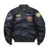 Chaqueta de aviación MA1 para primavera y otoño, chaqueta de vuelo de la Fuerza Aérea para hombre, chaqueta cruzada para hombre, mono, cuello de béisbol, top
