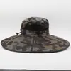 Sombrero de Pescador de Ala Ancha Camuflaje para Exteriores Sombrero con Protección Solar Plegable Sombrero de Montañismo Anti-UV Sombrero de Verano para Hombre