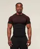 Camiseta Deportiva Casual de Manga Corta Estilo Americano Nueva para Correr Entrenamiento Fitness Secado Rápido Elástica Transpirable Ropa de Fitness