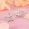 Pendientes de Estrella de Mar Brillantes de Circonita de Nuevo Estilo de Verano Únicos y Hermosos para Mujer, Pequeños y Mini, con una Personalidad Única y Joyería para Orejas Versátil