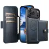 Funda para teléfono abatible Iphone18Promax adecuada con ranura para tarjetas, succión magnética, soporte de carga inalámbrica tres en uno, funda de cuero