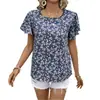 Nuevas Camisetas Redondas de Manga Corta Estampadas para Mujer Transfronterizas Europeas y Americanas Amazon Aliexpress