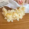Pinza para el pelo de flor de ganso color amarillo pastoral francés, Pinza de pico de pato de nicho moderna y elegante, Accesorio para el pelo dulce estilo vacacional para fotos