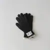 Guantes de Invierno Qiunan para Niños, Guantes con Dedos de Color Caramelo y Lazo, Guantes Cálidos de Cinco Dedos para Niñas, Guantes para Bebé